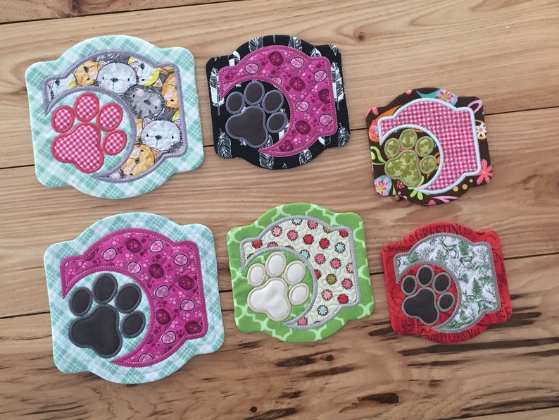 DIYDIGITAL FILE V2 Frame Coasters With Paw Appliqué on Etsy