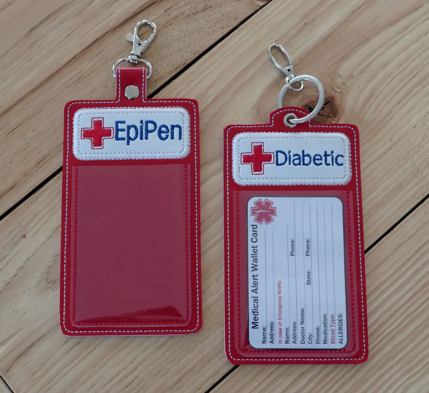DIYDIGITAL FILE Medical I D Card Holder Epipen Diabetic Etsy