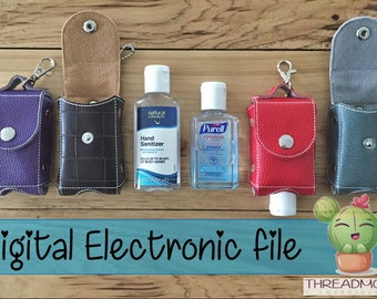 ARQUIVO DIY-DIGITAL - Bastidor 6 x 10 e 8x10 - Porta-garrafa de desinfetante para as mãos de 2 onças - Purell ou Genérico - Bordado à máquina no bastidor - Design253