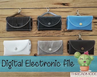 DIY-DIGITAL FILE -7x10 or 8x10 Hoop-Tissue holder Wide (handle / back tab) and belt loop options - Snap tab - In The Hoop Machine Embroidery