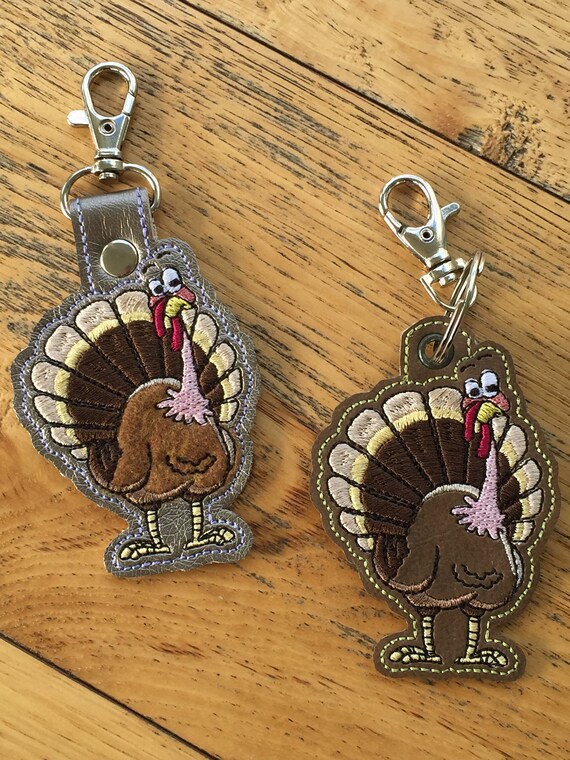Acrylic Thanksgiving Turkey Keychain Ring For Women Purse Animal