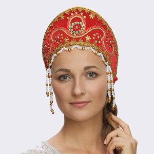 Kokoshnik Russe Traditionnelle Diademe Filles Costume De Etsy