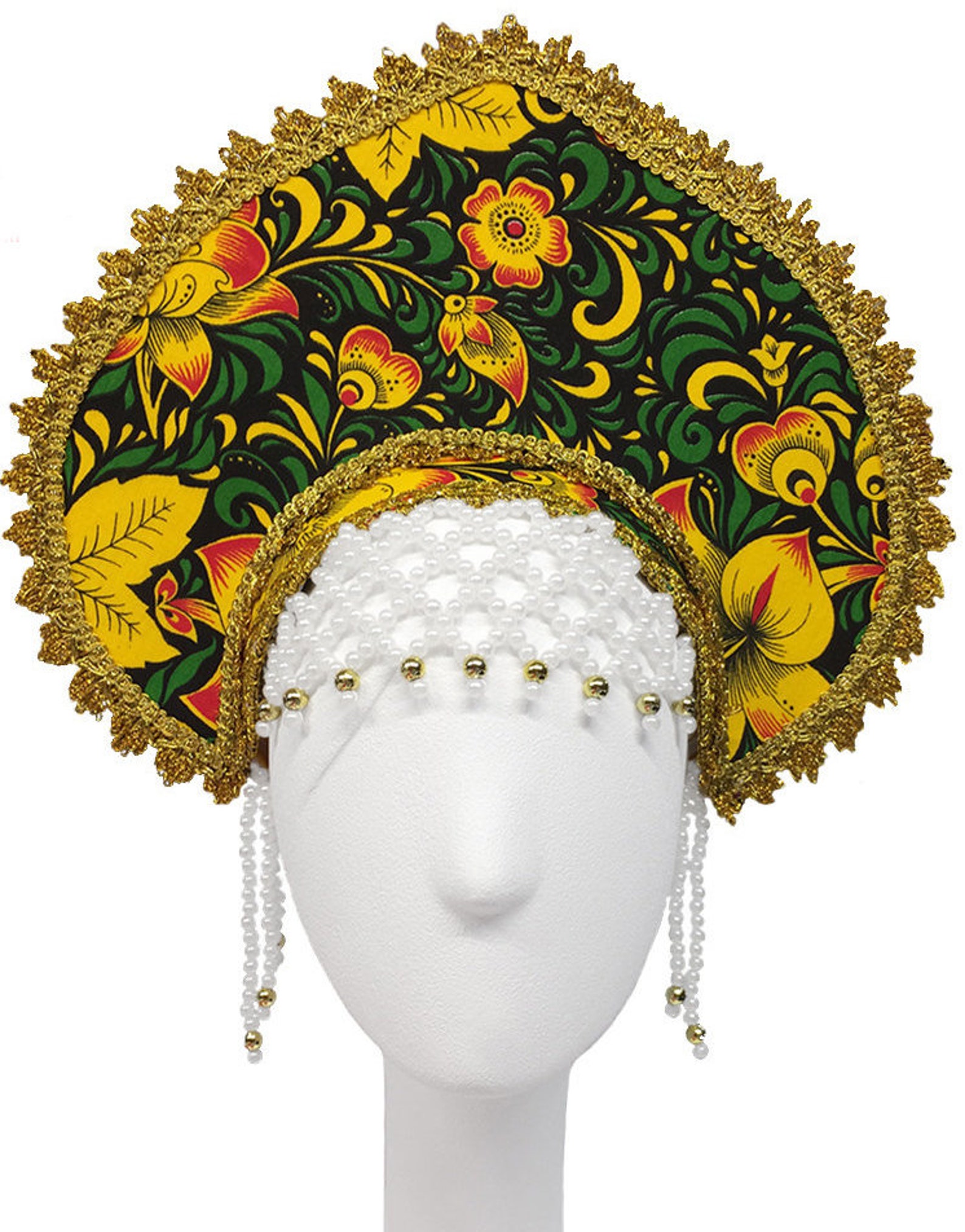 Kokoshnik Tiara Russian Kokoshnik Headdress Khokhloma French Etsy Canada