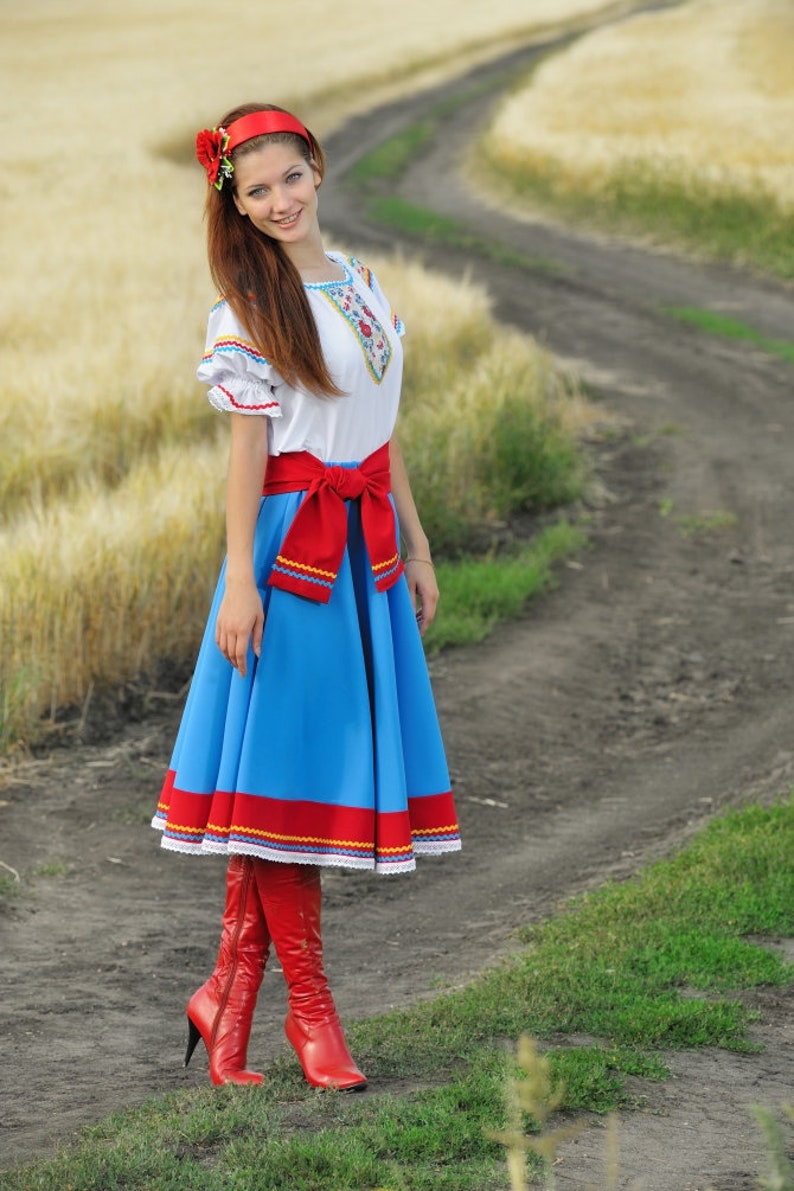 Ukrainian dress woman circle dance costume Russian clothing | Etsy