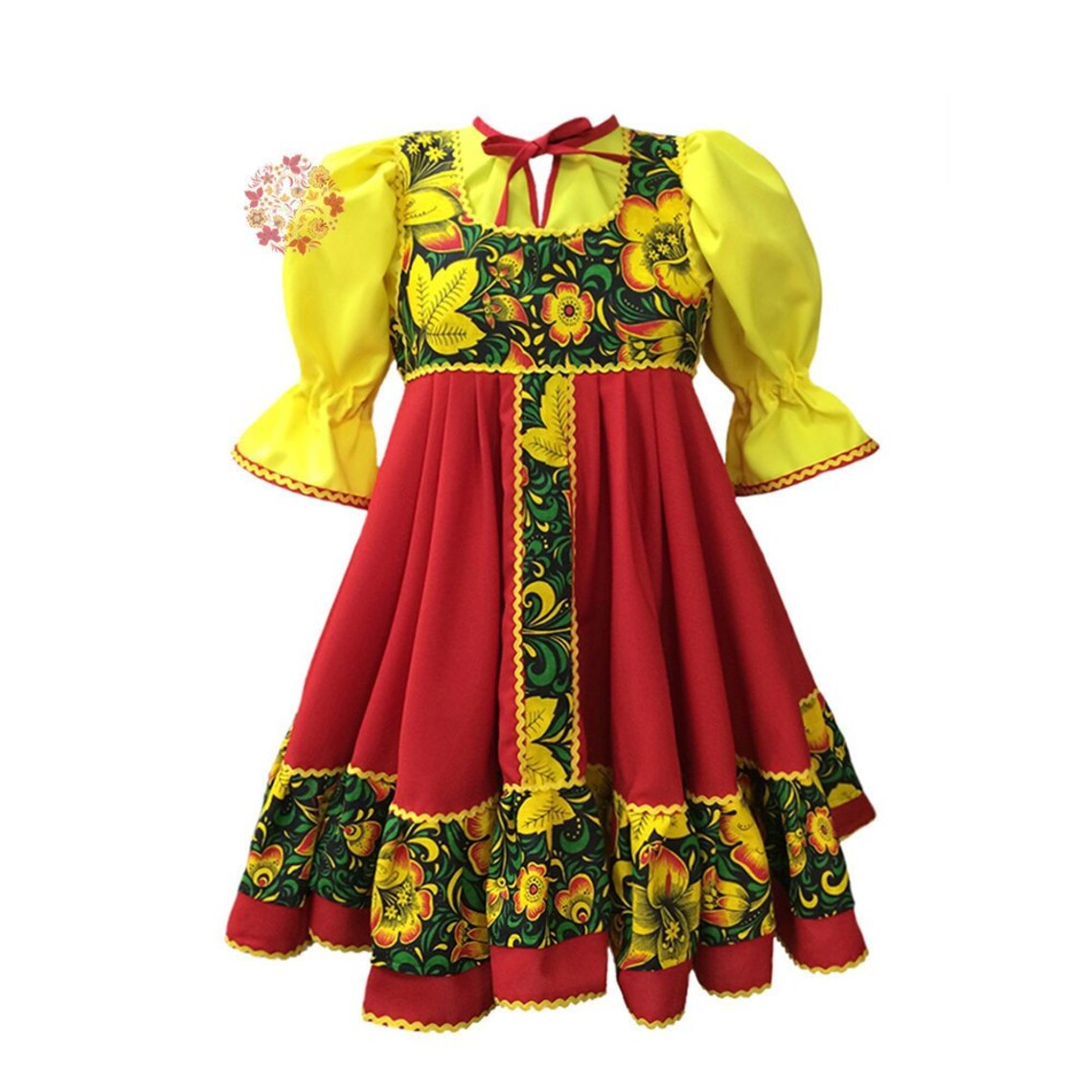 Russian Dress Girl Sarafan Khokhloma Dance Costume Russian Etsy
