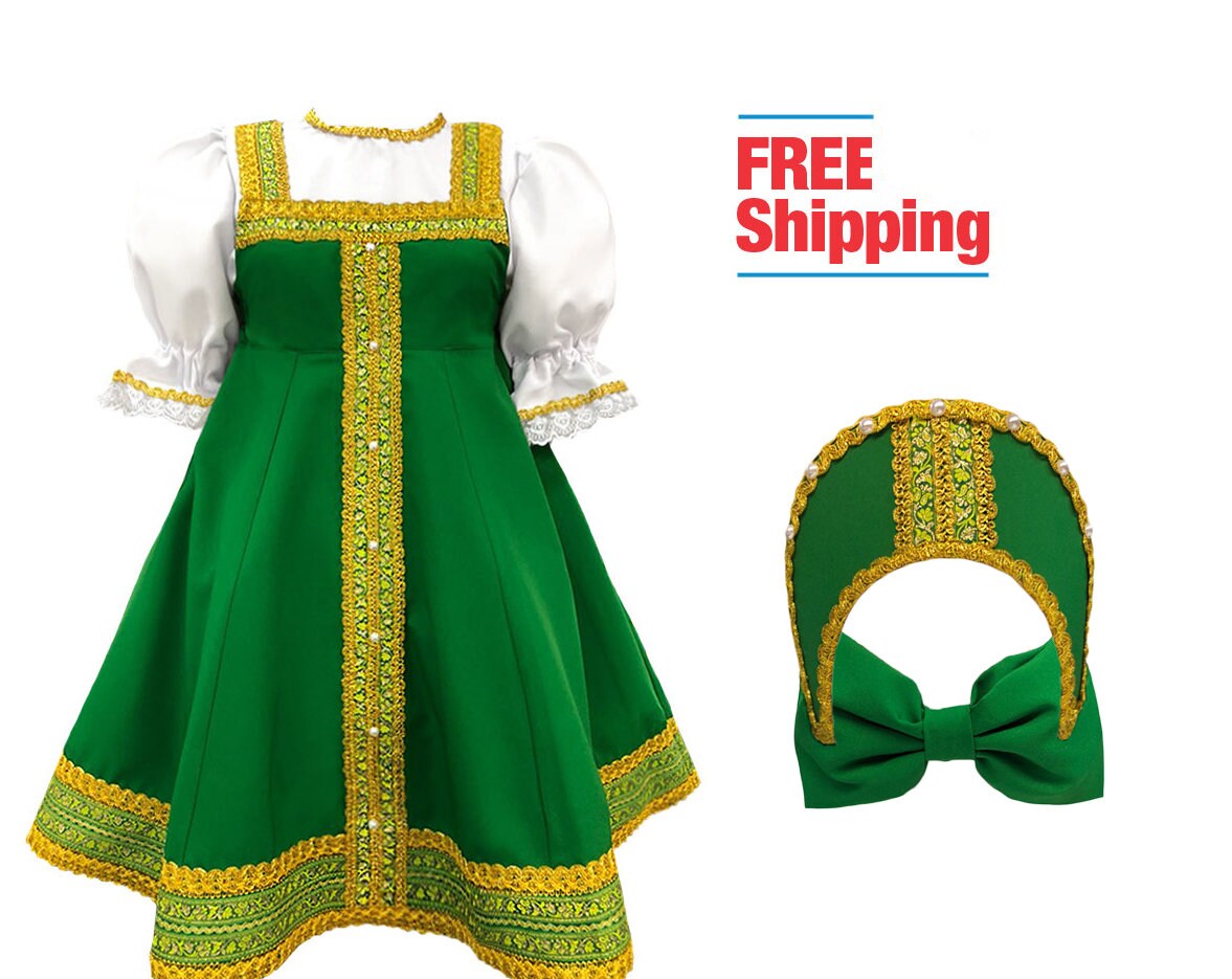 Russian costume girls Kokoshnik dance Russian clothing Slavic Etsy