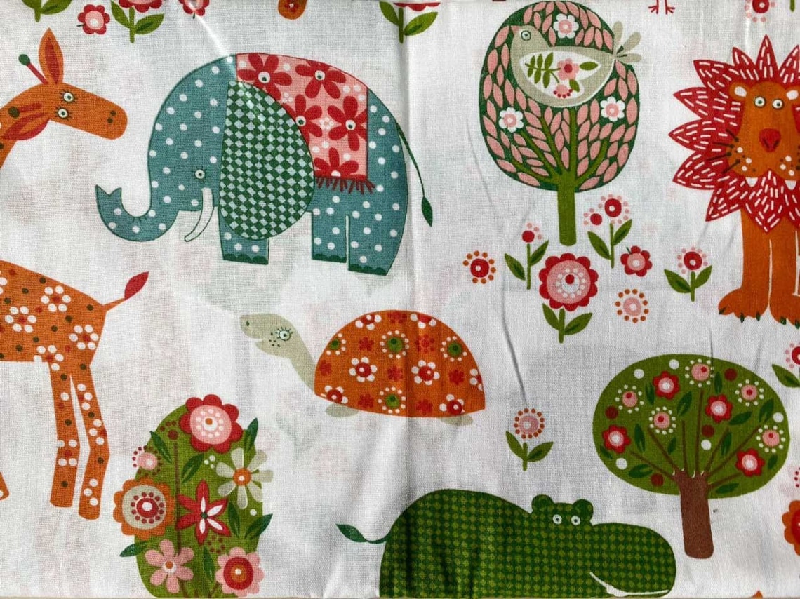 Woodland fabric by the yard baby fabric nursery pattern funny Etsy