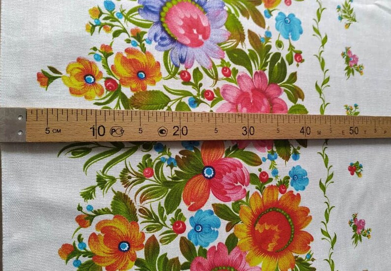 Floral Fabric by the Yard Polish Folk Art Fabric Folk Etsy Australia