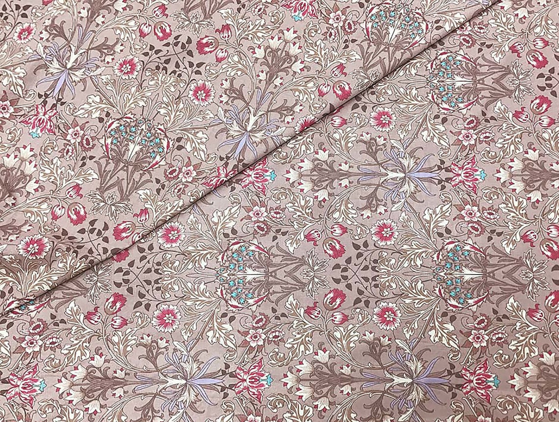 William Morris Fabric by the yard Floral fabric Morris Etsy