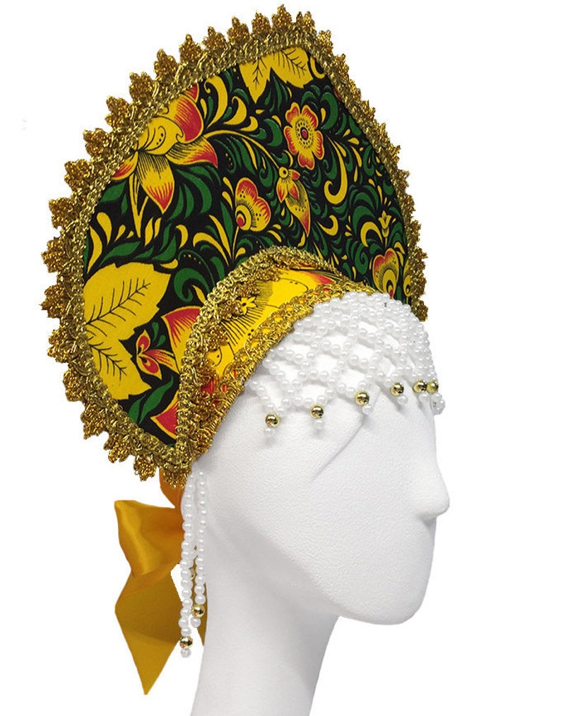 Kokoshnik Tiara Russian Kokoshnik Headdress Khokhloma French Etsy Canada