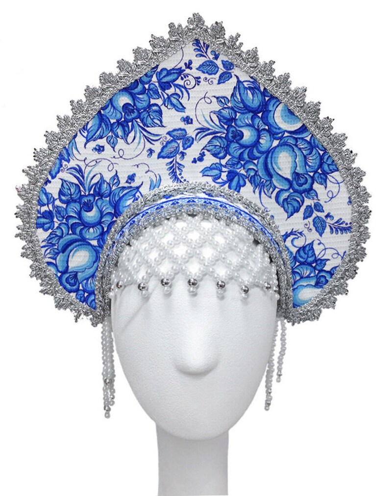 Kokoshnik tiara Russian kokoshnik headdress khokhloma French Etsy