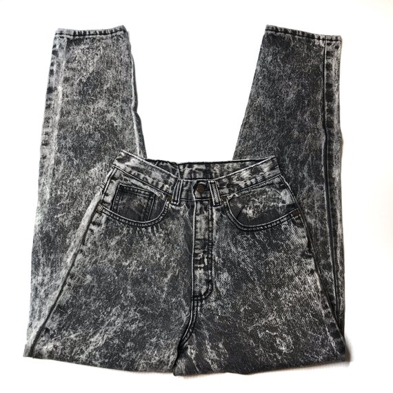 Vintage 90’s Zena Black Gray Acid Wash High Waist