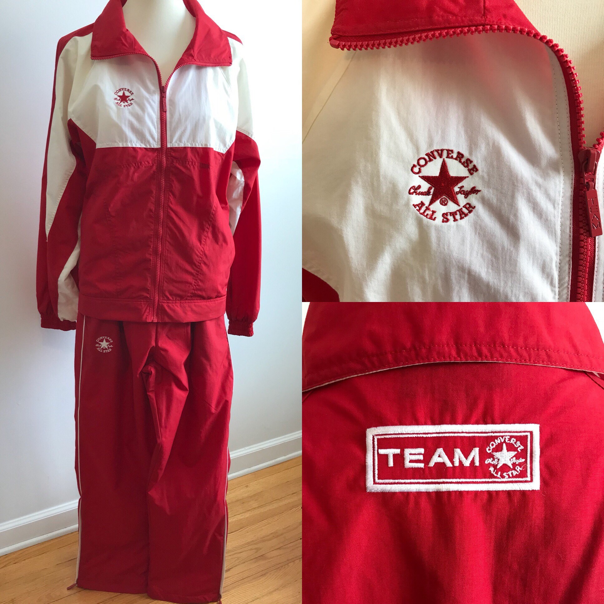 mens red converse tracksuit