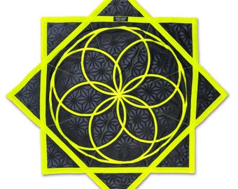 Flower of Life - Midnight - UV - 36" MEGA Flow Star