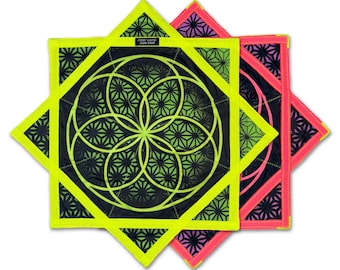 Fleur de vie - Vert UV/Rose - Étoile Flow