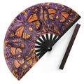 Monarch - UV Glow - Hand Fan