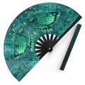 Luna Moth - UV Glow - Hand Fan