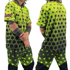 Asanoha Yellow - UV - Baseball Jersey