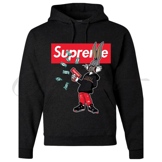 Bugs Bunny Hypebeast Supreme Parody Hoodie Sweatshirt by ...