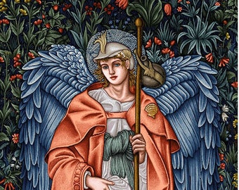 Angel Angeli Laudantes Minstrel Medieval Tapestry Wall Hanging
