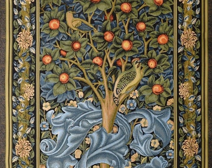 Morris Woodpecker Tapestry Orange Tree of Life Bird William Morris ...