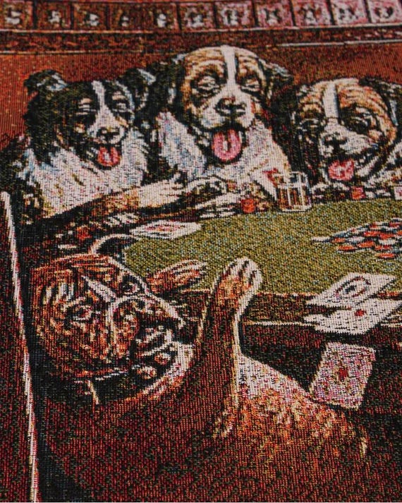 Wall Tapestry Dogs Playing Poker Cards III Coolidge NOT PRINT Wall