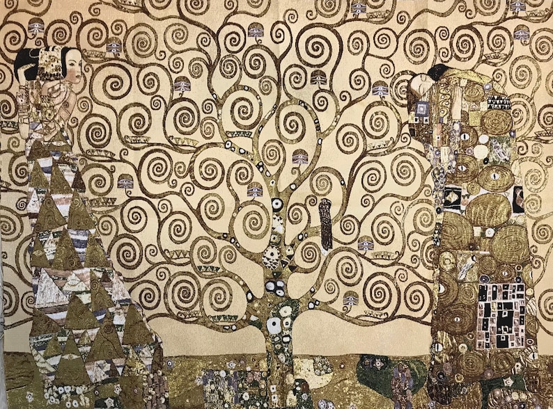 A Klimt Tree of Life - The Tapestry House - Jacquard Woven Tapestries