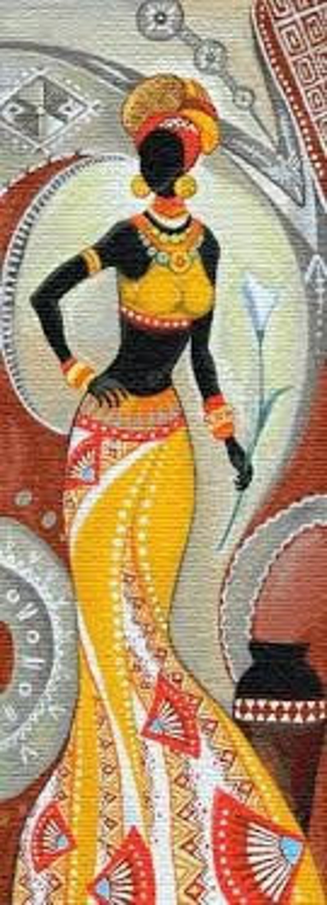 Traditional Ethnic Wall Art Tapestry Wall Hanging the African Lady With