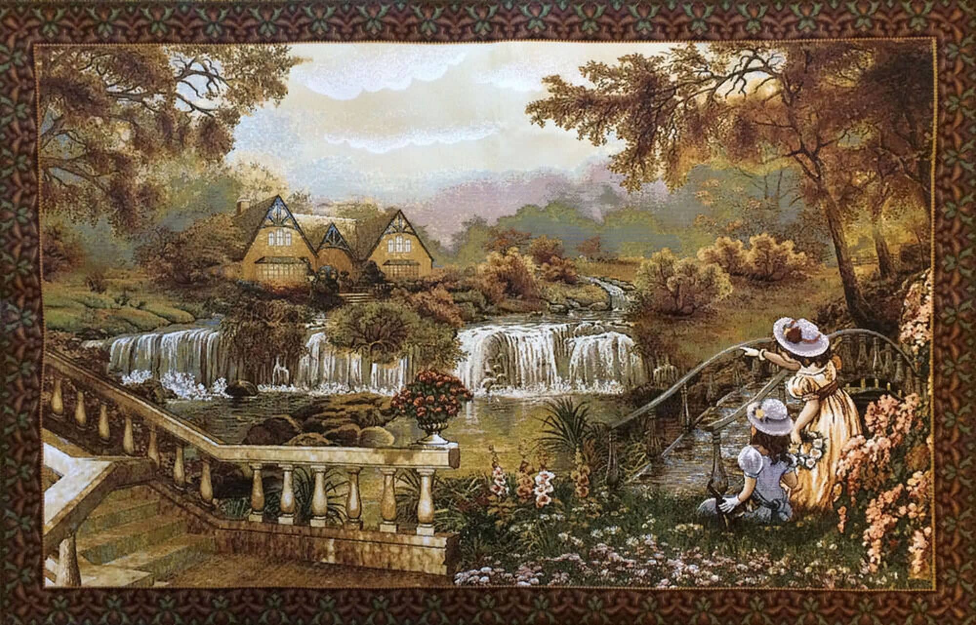 TODAYFUL インテリア Ortega Tapestry 雑貨 Floral Canvas Tapestry with Grommets - Decor Steals