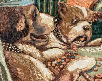 犬がトランプをするポーカータペストリー ポーカーをする犬 クーリッジ
