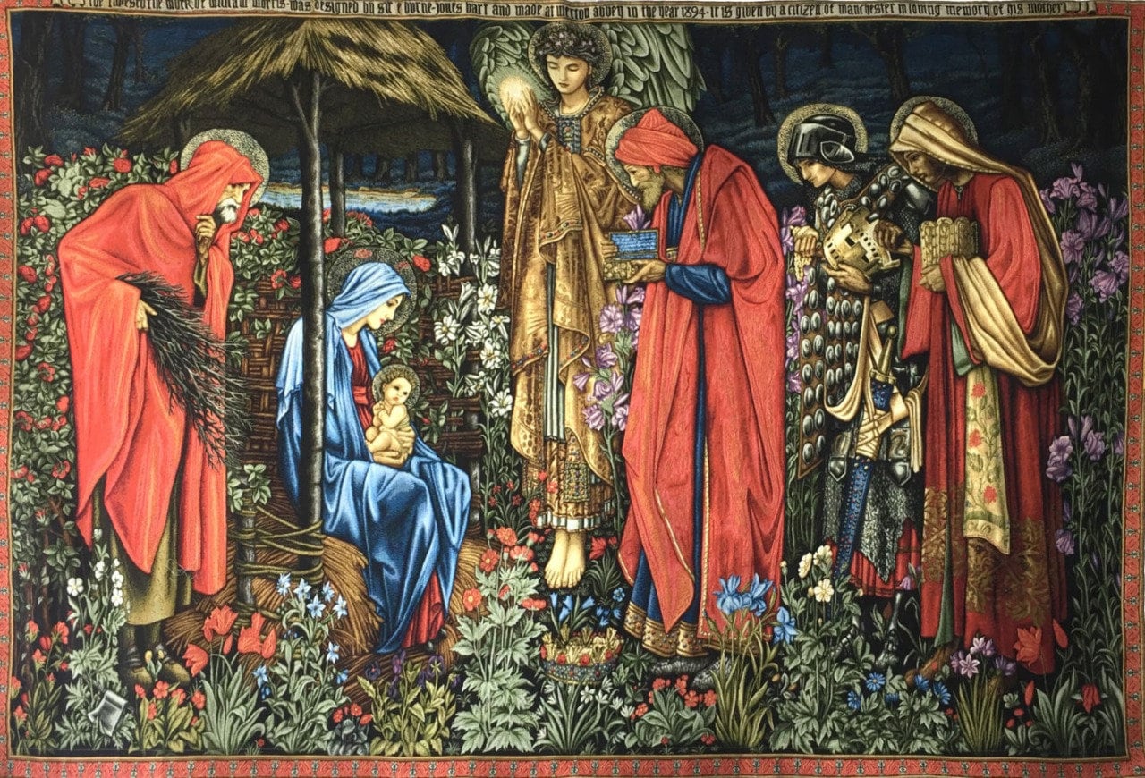 東方三博士の礼拝タペストリー ウィリアム・モリス キリスト教 宗教的