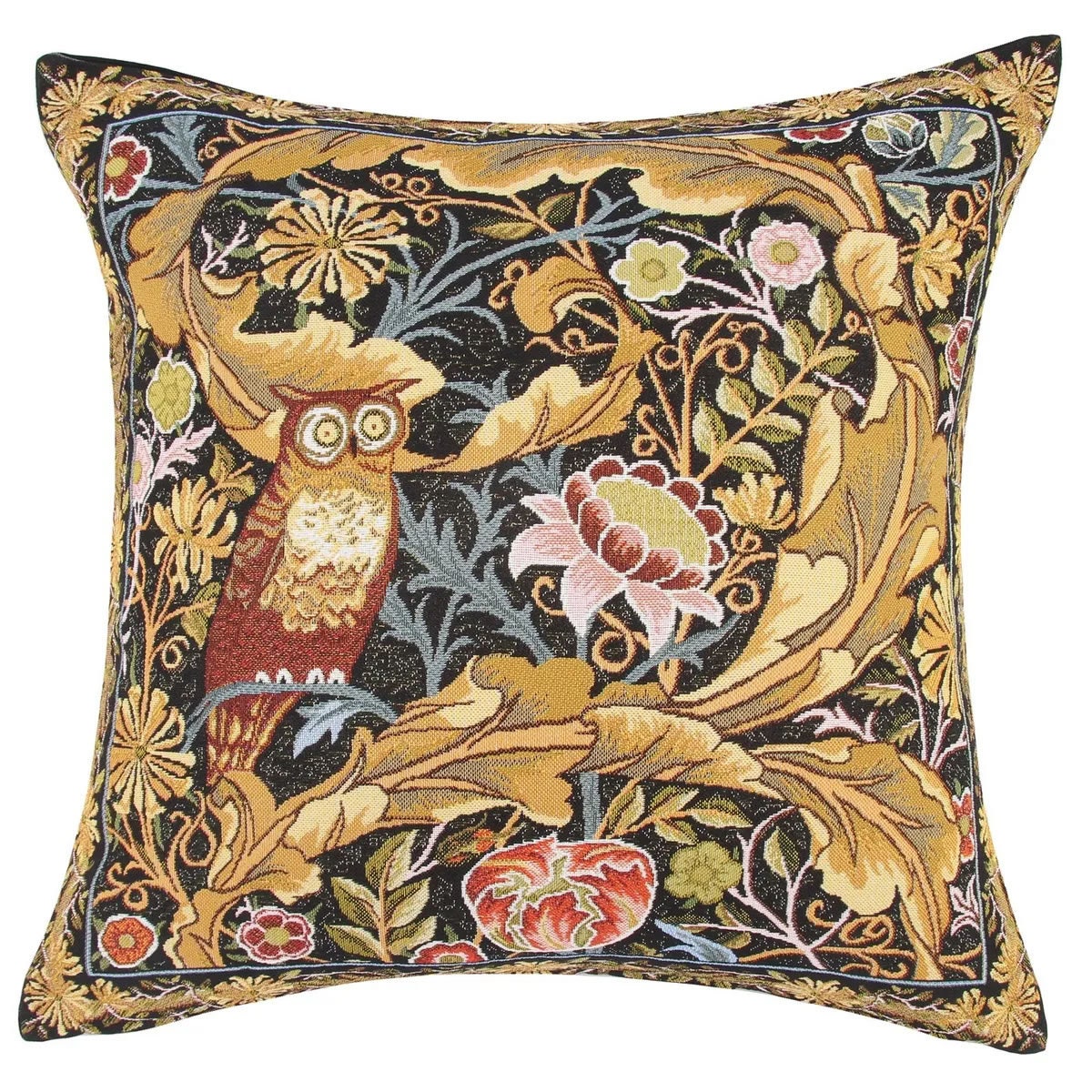 William Morris Eagle Owl Bird Tapestry Pillow Case NOT PRINTED Sham Cover Cushion Flowers Classic Ar
