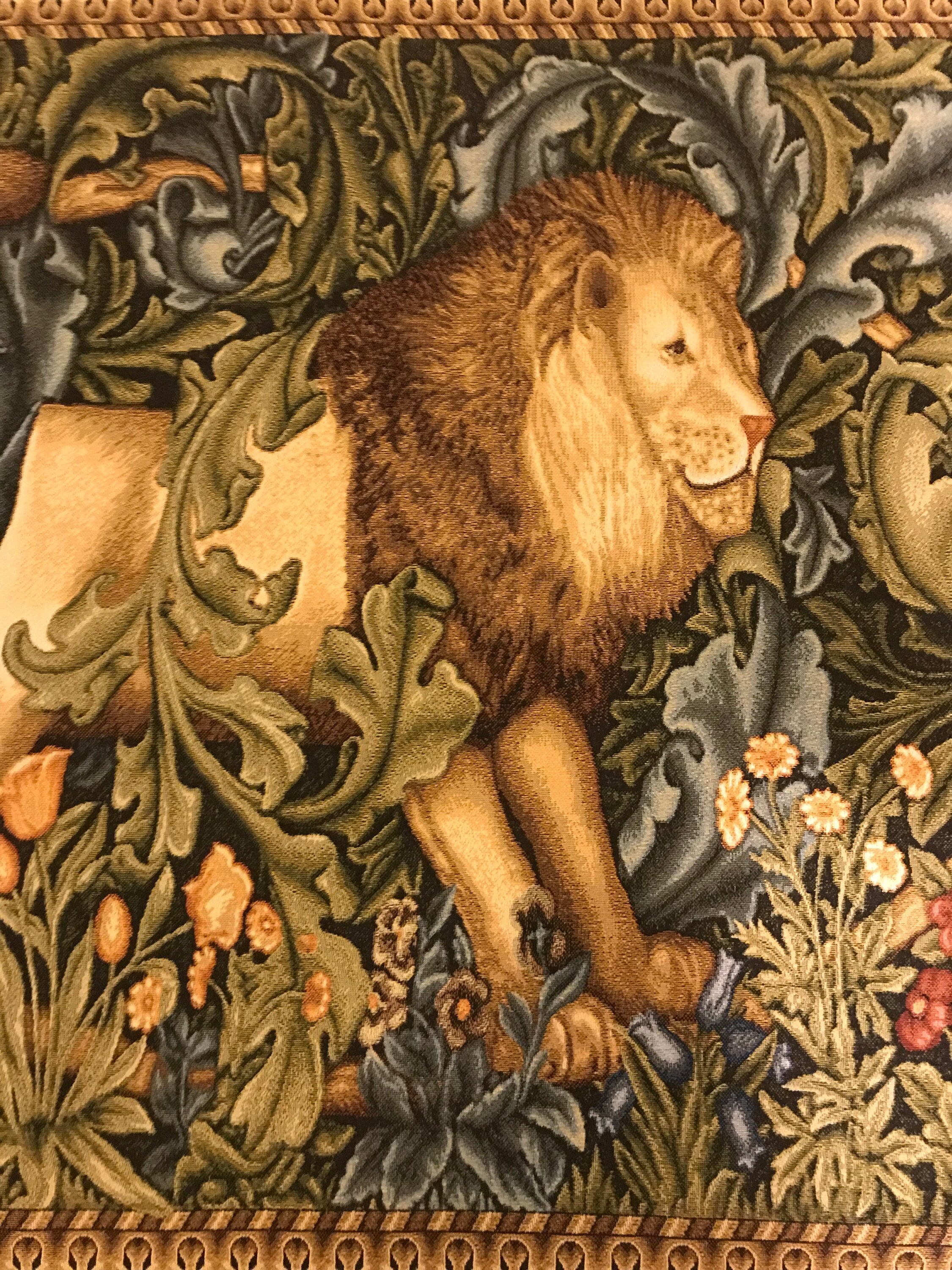 William morris lion tapestry hotsell