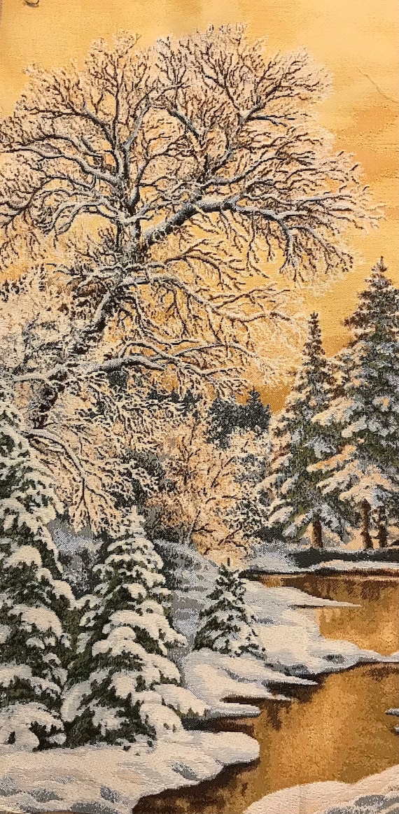 Snow Landscape Wall Art Textile Wallhanging NOT PRINT the Coming