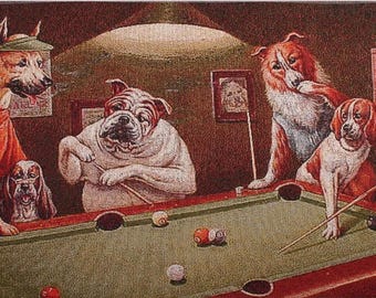 Impression de chiens jouant au poker : art canin vintage - Canada