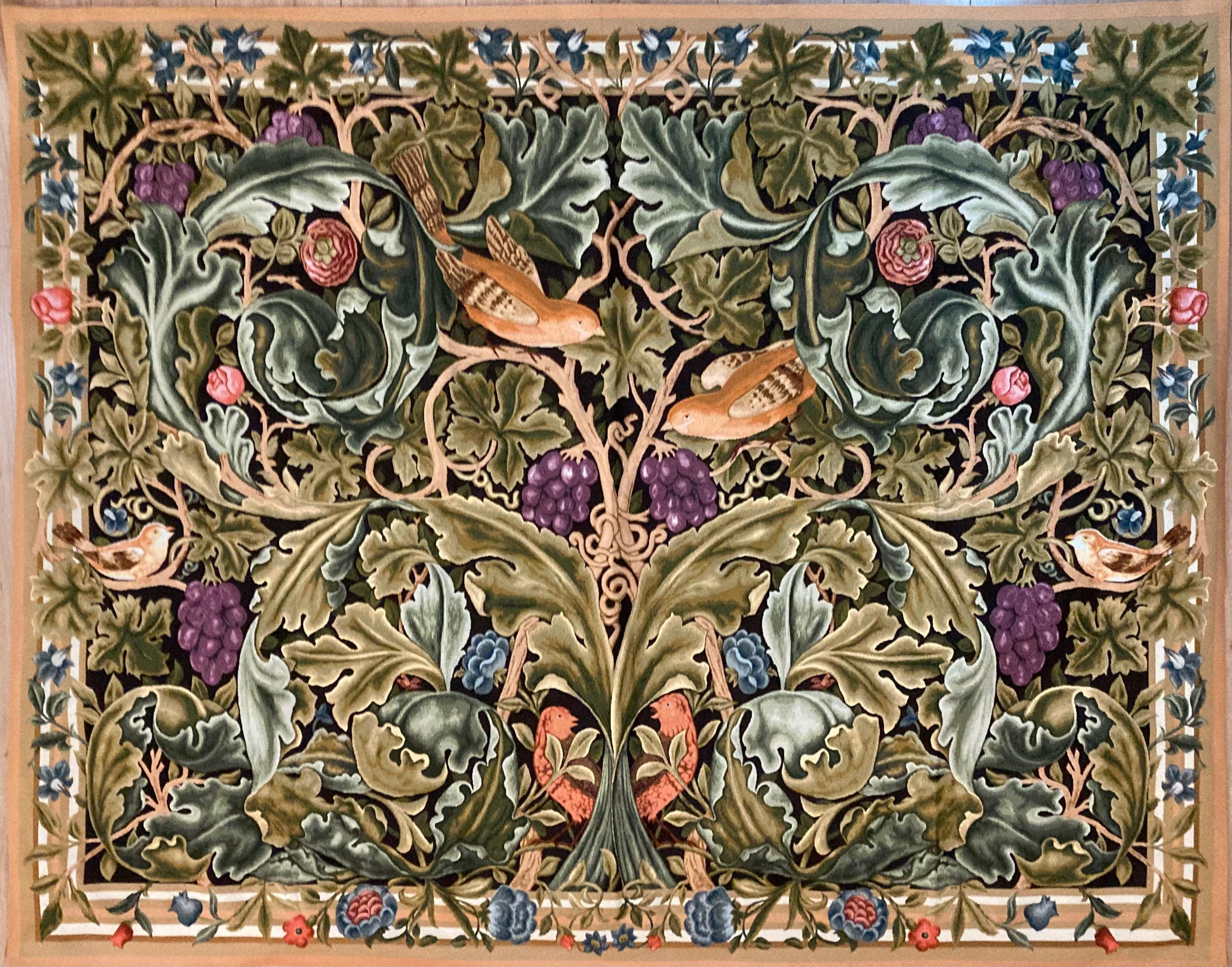 William Morris Art Tapestry Vignes and Acanthus Leaves Large