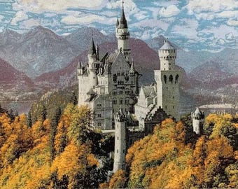Tapiz de pared del castillo de Neuschwanstein, 70 cm x 104 cm