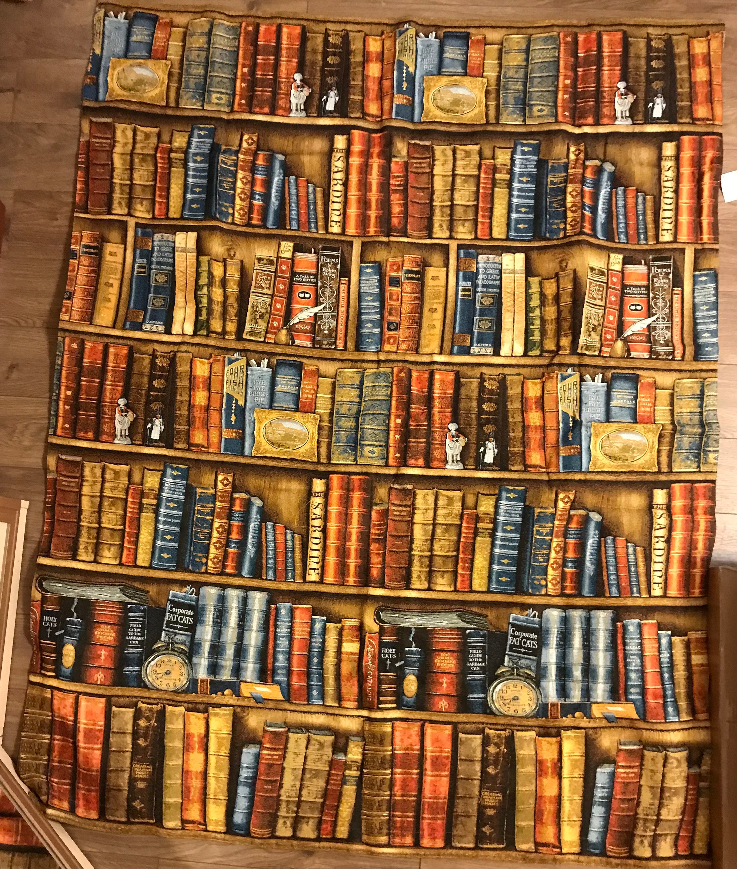 Arazzo Da Parete Gigante 3D Libreria Retrò - 305x230 Cm - Tenda Arazzo In Poliestere Per Soggiorno, Camera Da Letto