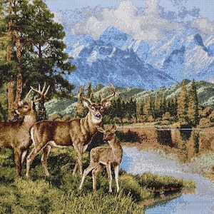 Framed Canvas Wall Paintings - Reindeer Mountain - Aesthetic Prints for  Interior Décor, 3 Panel Set - Kroger