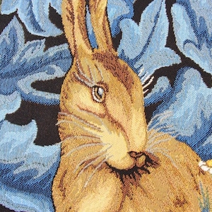 William Morris Rabbit Hare in Wood Tapestry Pillow Case Sham | Etsy