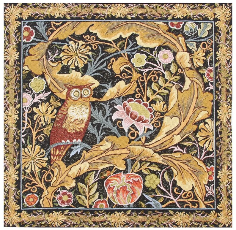 William Morris Eagle Owl Bird Tapestry Pillow Case NOT PRINTED Sham ...
