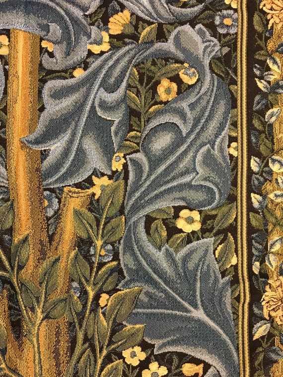 Morris Woodpecker Tapestry Orange Tree of Life Bird William Morris