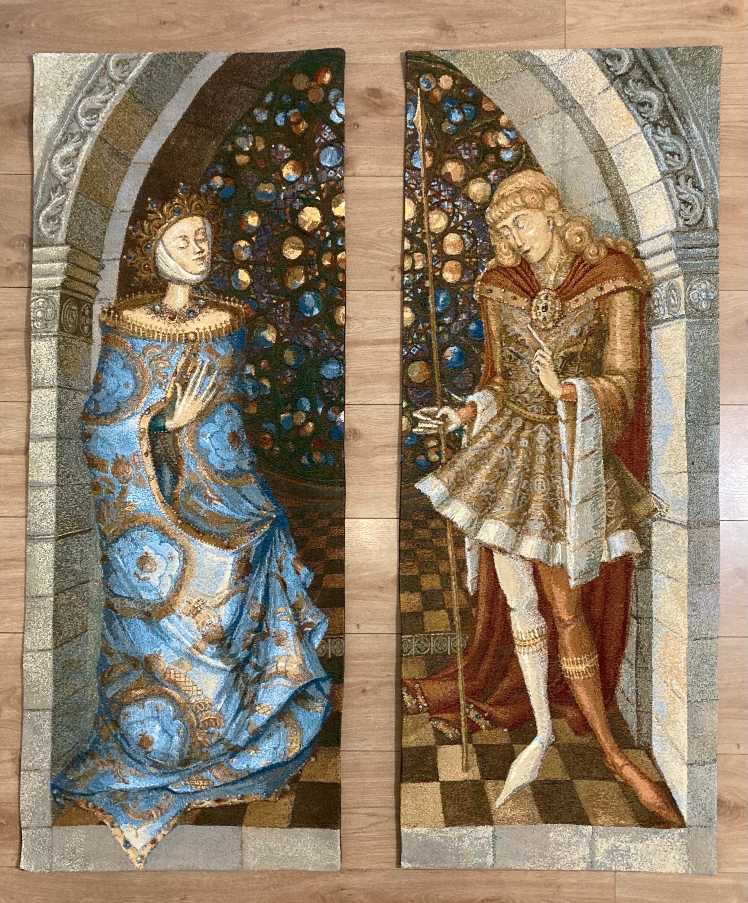 thumbnail image 2 of Phoenix Tapestry The Godspeed Medieval Fine Art Wall Hanging, 55x39 Inches, Cotton 2 of 4