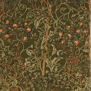 Orchard Fruit Garden Tree of Life Bird William Morris Ornament Mille Fleur Wall Tapestry 28" x 50" / 70x126cm Classic Home Decor Idea