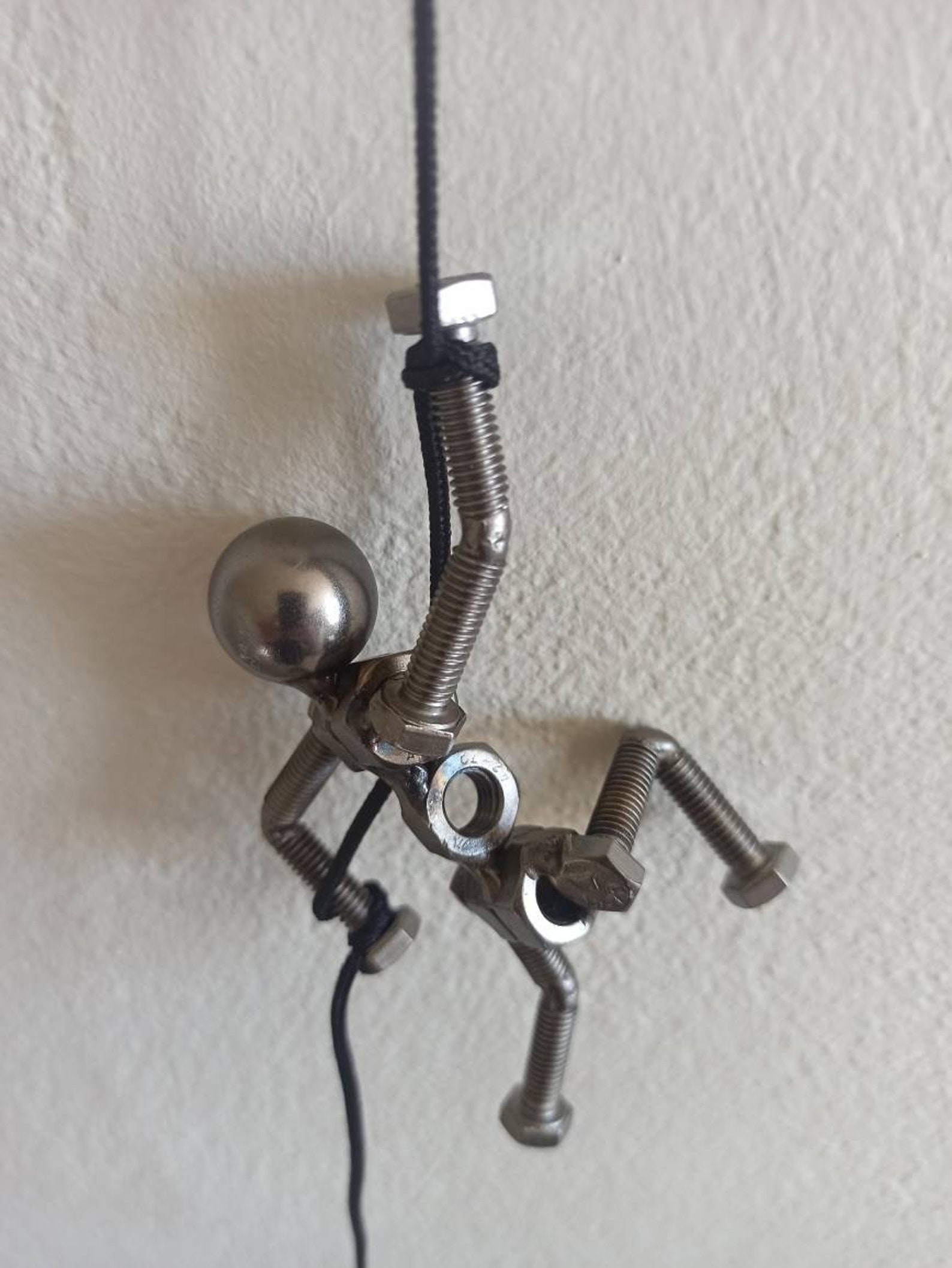 ROPE HANGING FIGURINES/ Metal Wall Sculpture / Climbing Etsy