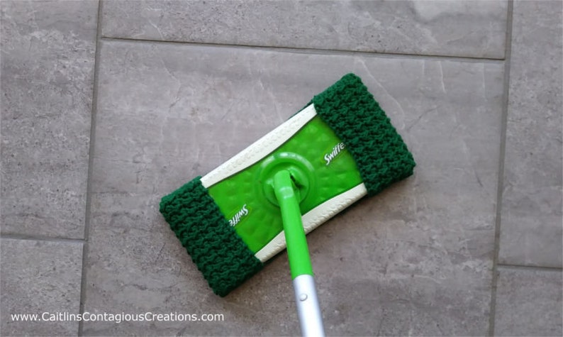 crochet pattern crunch moss stitch swiffer sweeper pad resuable cover tutorial