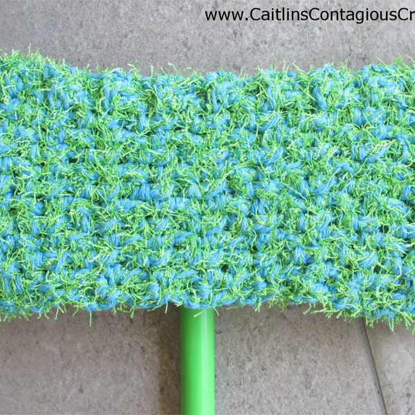 Easy Scrubby Floor Cleaner Pad Mop Cover Fun Crochet Pattern Reusable Washable Refills