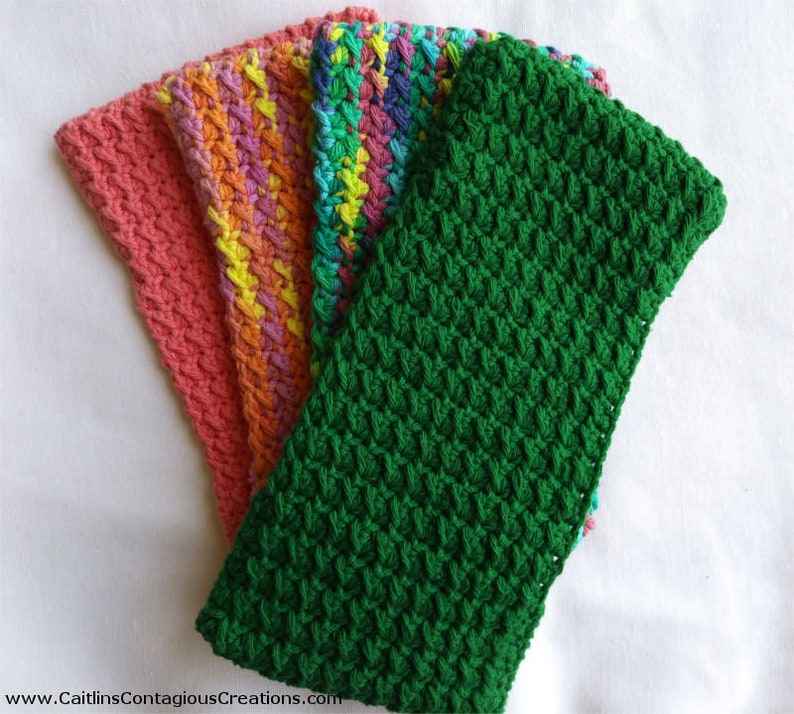crochet pattern crunch moss stitch swiffer sweeper pad resuable cover tutorial