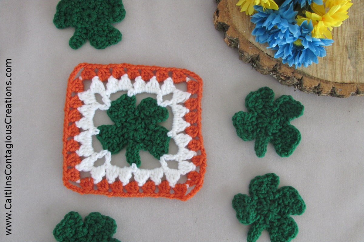 Shamrock Granny Square Crochet Pattern. Irish Flower (Download Now) Etsy