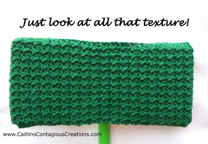 crochet pattern crunch moss stitch swiffer sweeper pad resuable cover tutorial